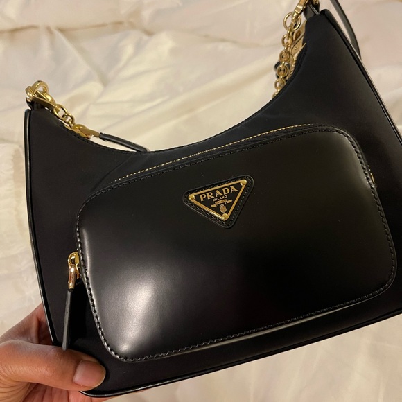 PRADA 2023 Re-Nylon and Brushed Leather Mini-Bag - Picture 13 of 15